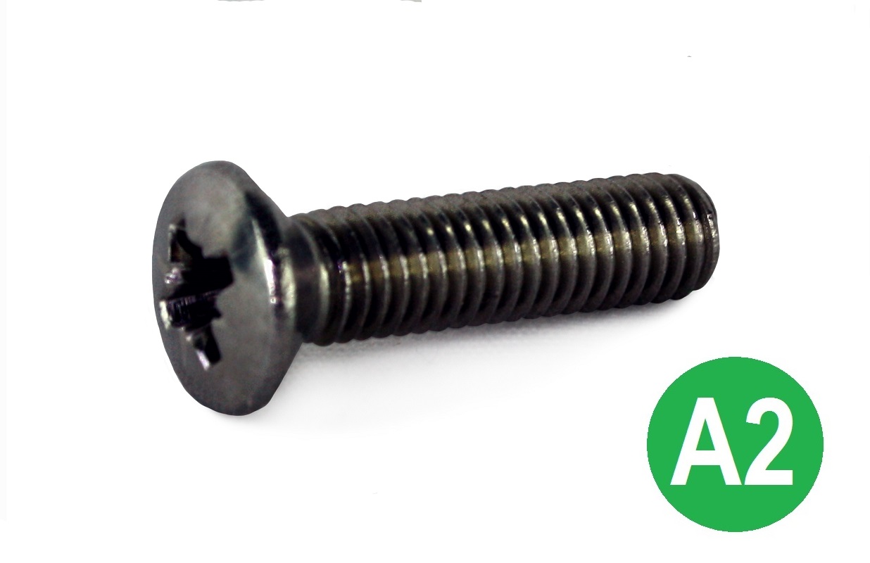 M4x40 A2 Pozi Raised Machine Screw DIN 966