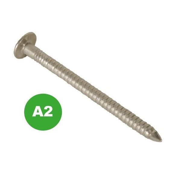 75 x 3.35mm A2 Annular Ring Shank Nails 1kg