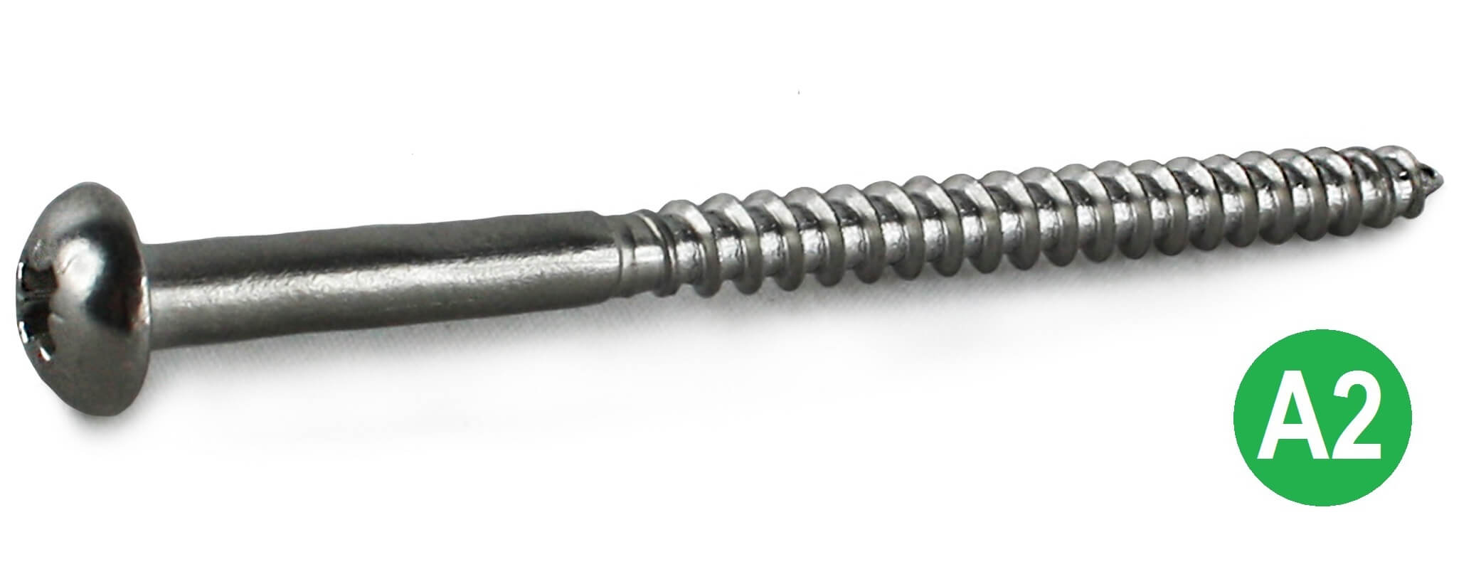 10g x 1'' A2 Pozi Round Head Woodscrew