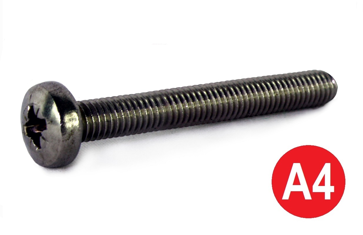 M5x16 A4 Pozi Pan Machine Screw DIN 7985