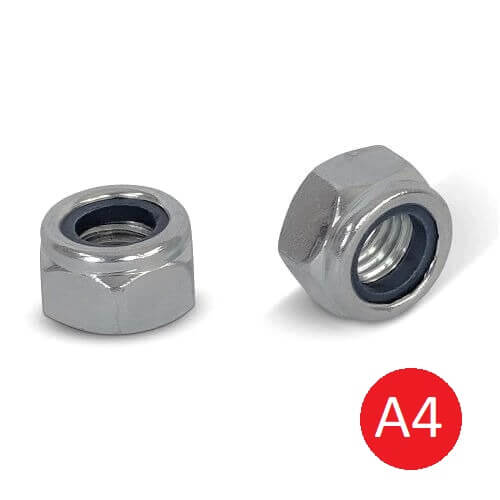 M10 A4-80 Type T Stainless Nyloc Nut DIN 985