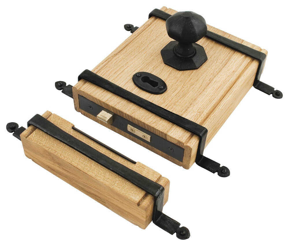 Anvil 33005 Black Oak Box Lock + Oct. Knob