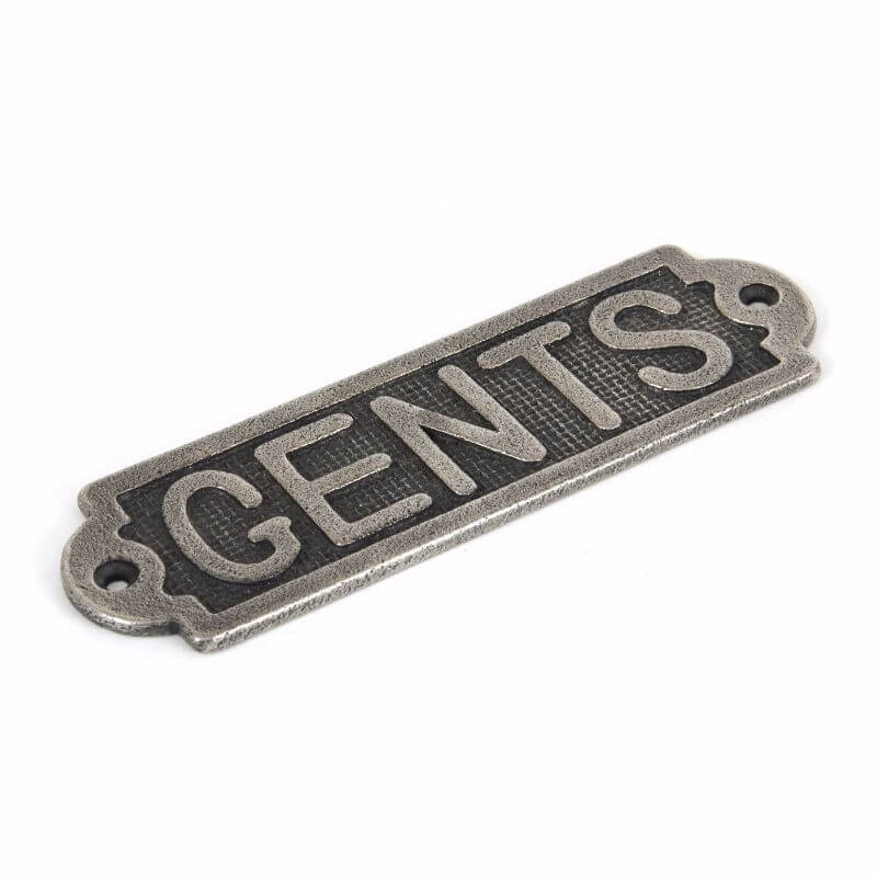 Anvil 83686 Antique Pewter Gents Sign