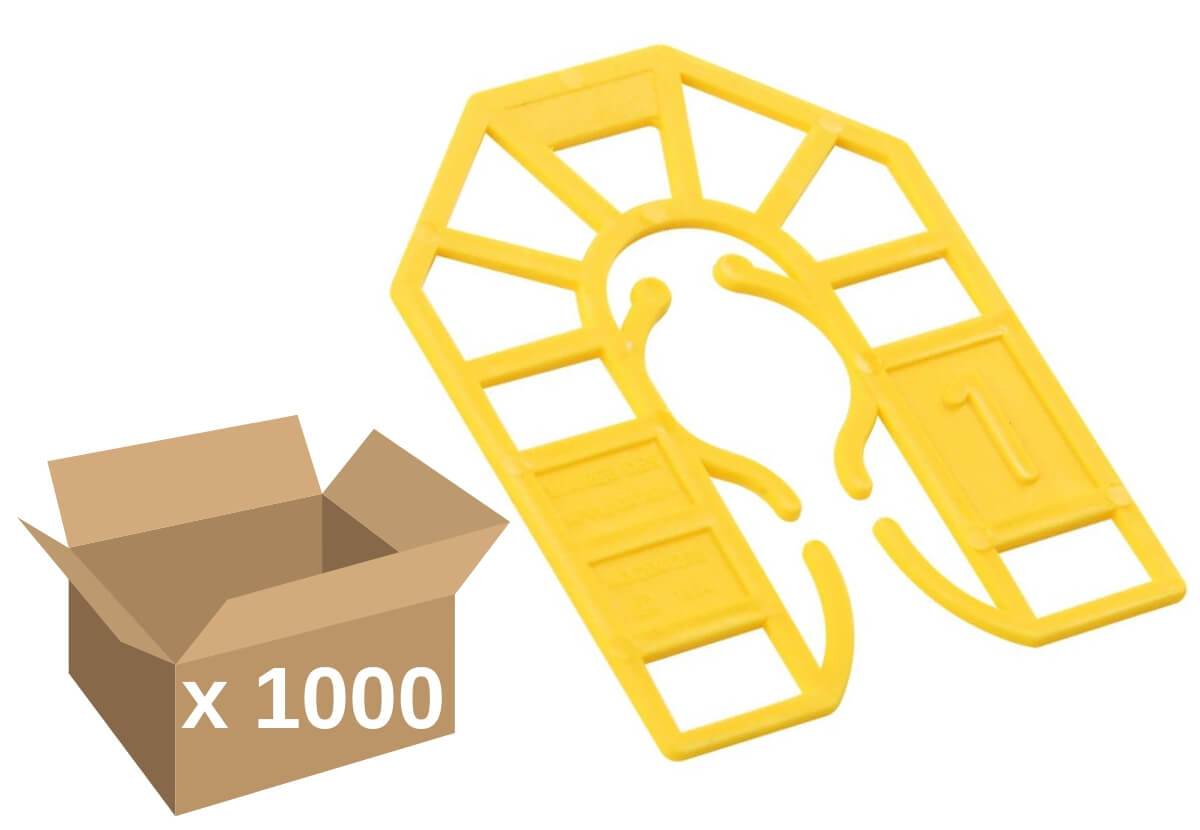 Broadfix Small Plastic Shims Yell. 1mm (1000)