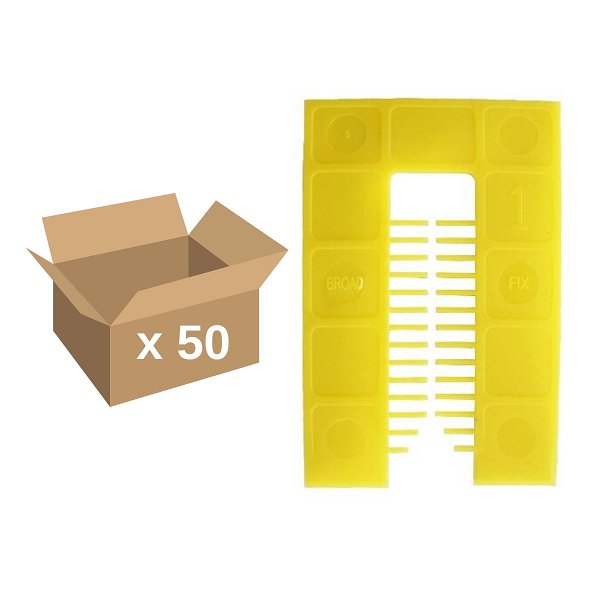 Broadfix Medium Sq. End Shims Yellow 1mm (50)