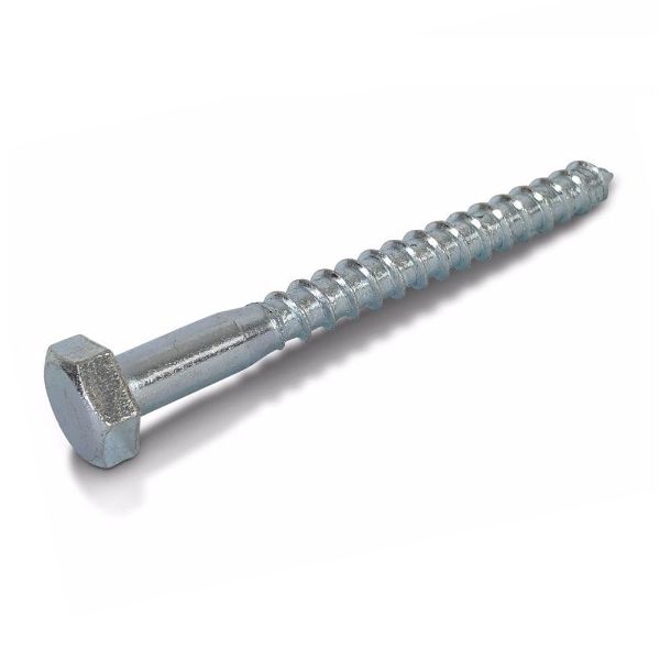 M8x75mm Hexagon Head Coach Screw BZP