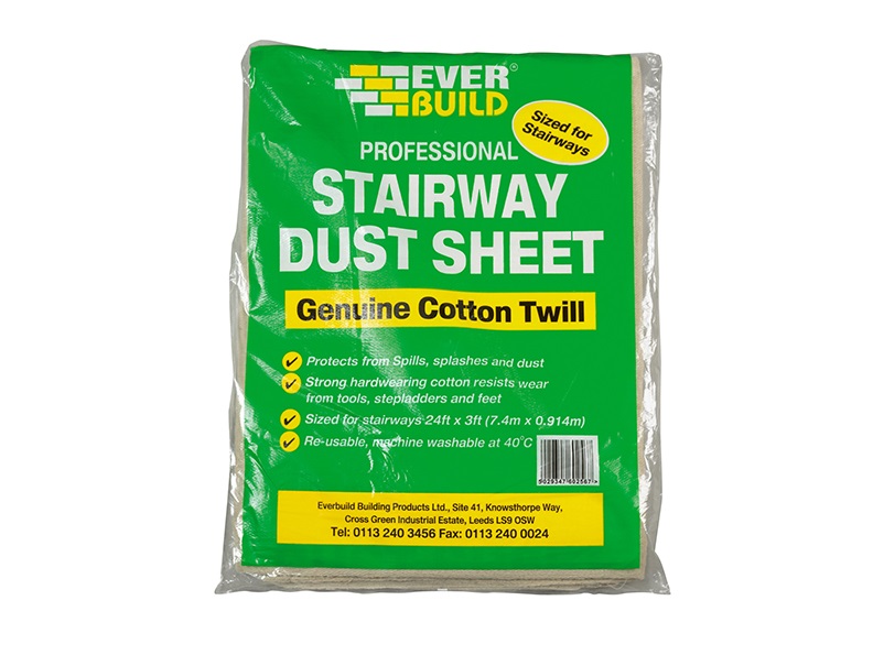 Everbuild Stairway Cotton Dust Sheet 24' x 3'