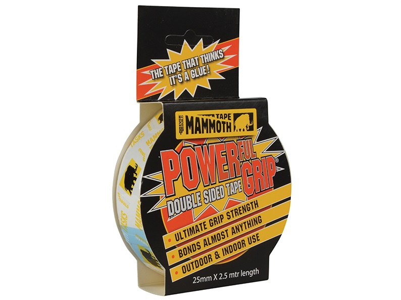 Mammoth D/Sided Power Grip Tape 12mm 2.5M