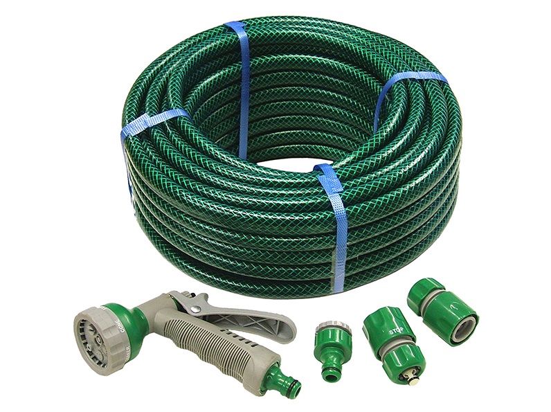 Faithfull PVC 1/2'' Hose 15M + Spray Gun