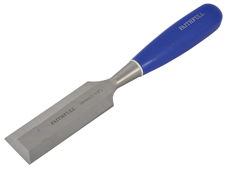 FAITHFULL Bevel Edge Chisel Blue Grip 38mm (1