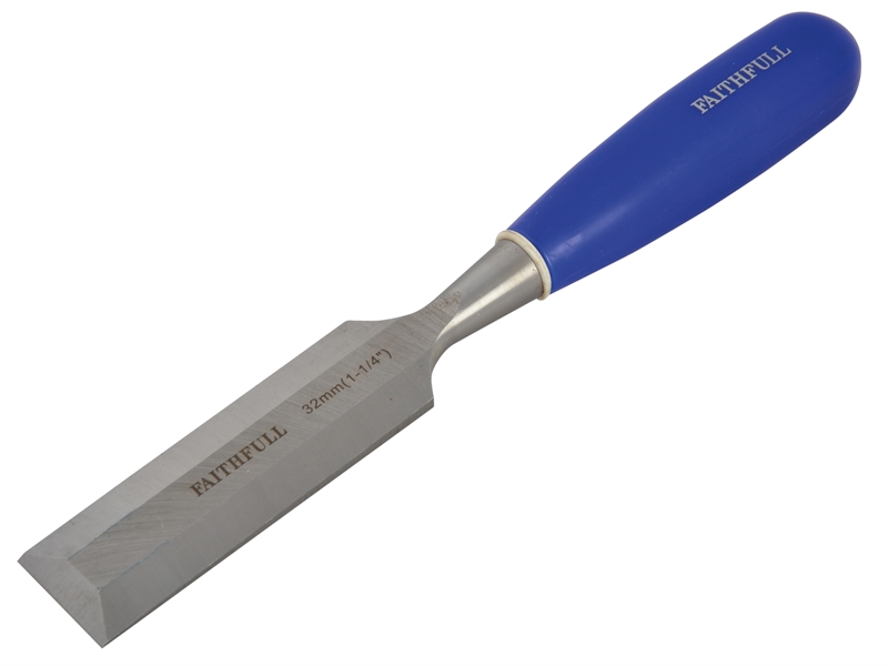 FAITHFULL Bevel Edge Chisel Blue Grip 32mm (1