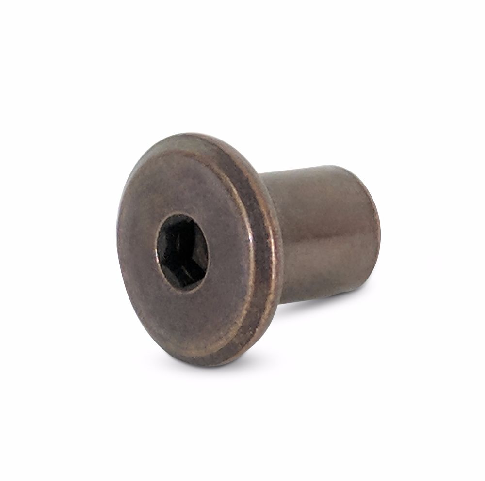 M6 Sleeve Nut With Flat Head Bronze