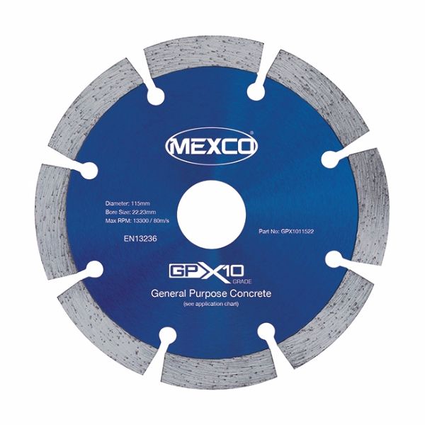 Mexco 115mm Concrete X10 Range 22.23mm Bore