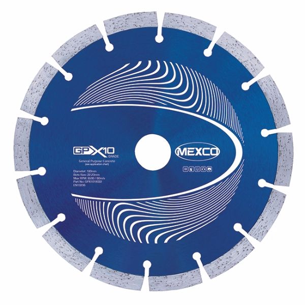 Mexco 180mm Concrete X10 Range 22.23mm Bore