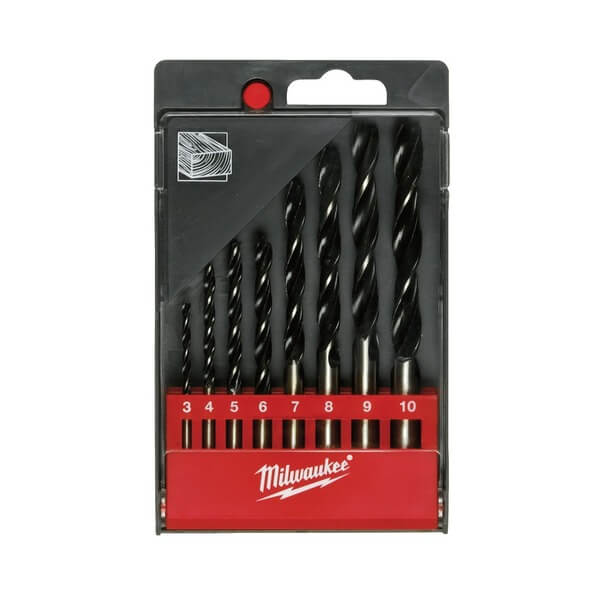 Milwaukee 8pc Brad Point Drill Set