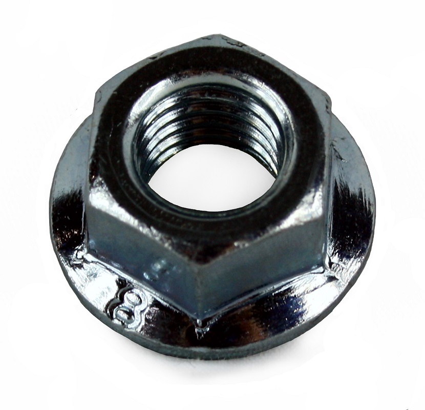 M6 Non Serrated Flange Nut BZP DIN 6923