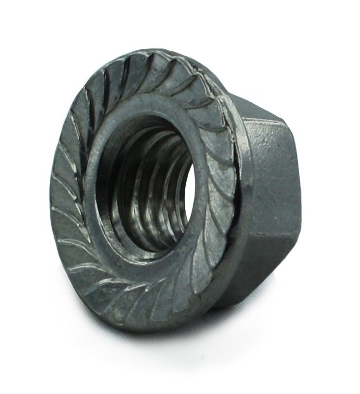 M10 Serrated Flange Nut BZP DIN 6923