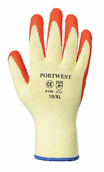 A109 Builders Grip Glove SZ 9 (Large) Orange