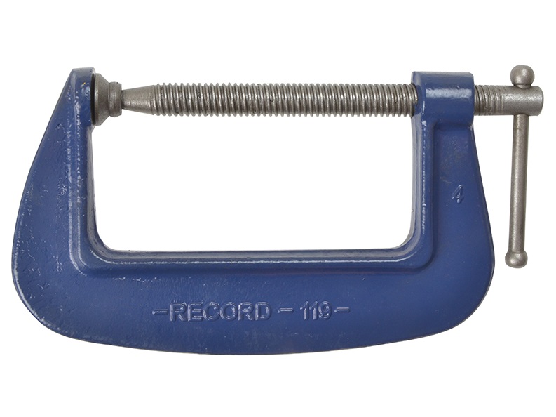 RECORD 119 Medium-Duty G Clamp 100mm 4''