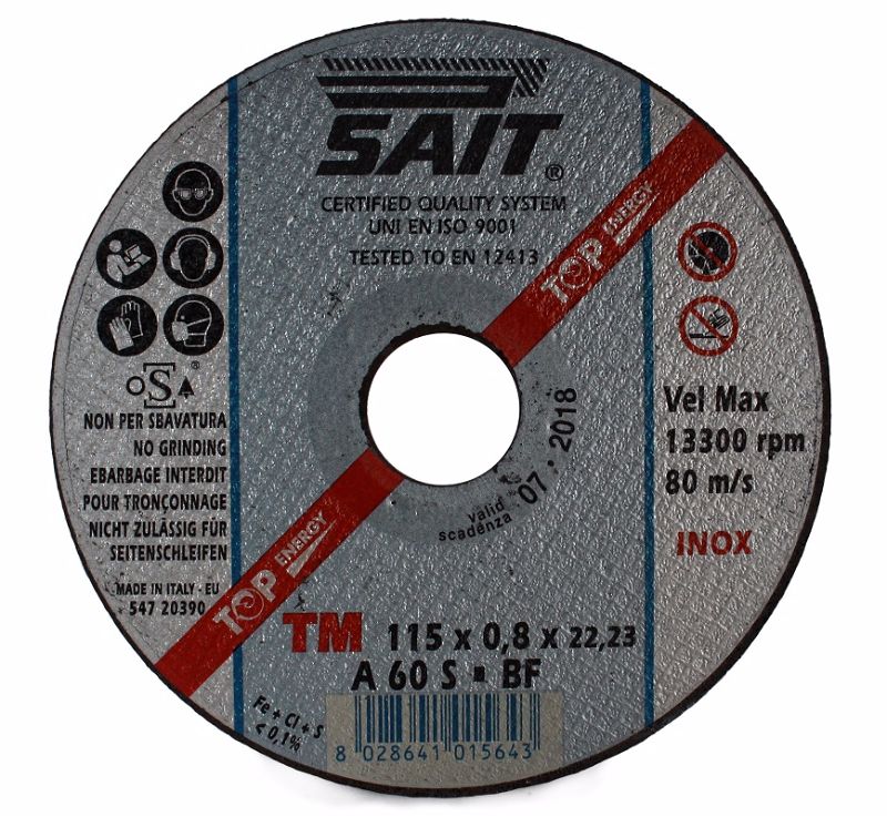 115 x 0.8 x 22.23 Sait Metal Cutting Disc