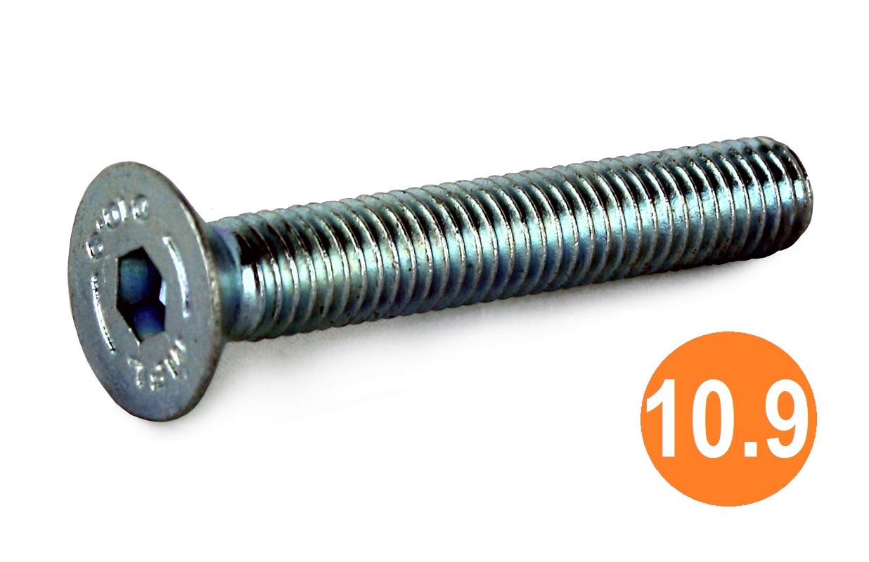 M10x60 Socket CSK Head Screw 10.9 BZP