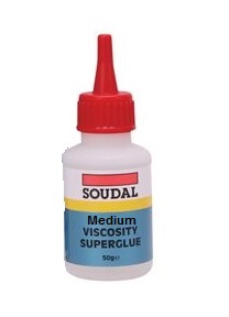 Soudal Medium Viscosity Superglue 50gm Bottle