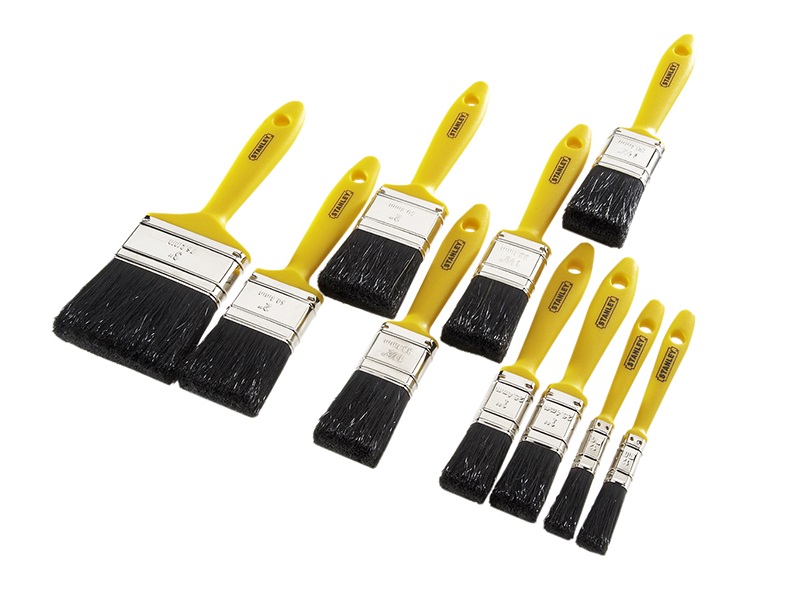 STANLEY Hobby Paint Brush Set of 10 12mm-76mm