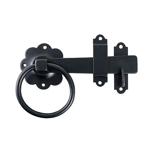 Taurus Ring Gate Latch 150mm Black