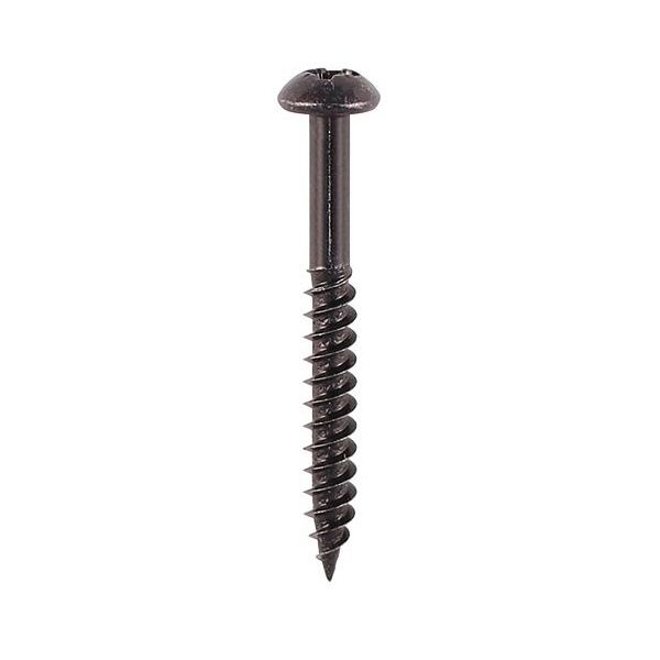 10g x 1 1/2'' Pozi Rnd Black Jap Wood Screws