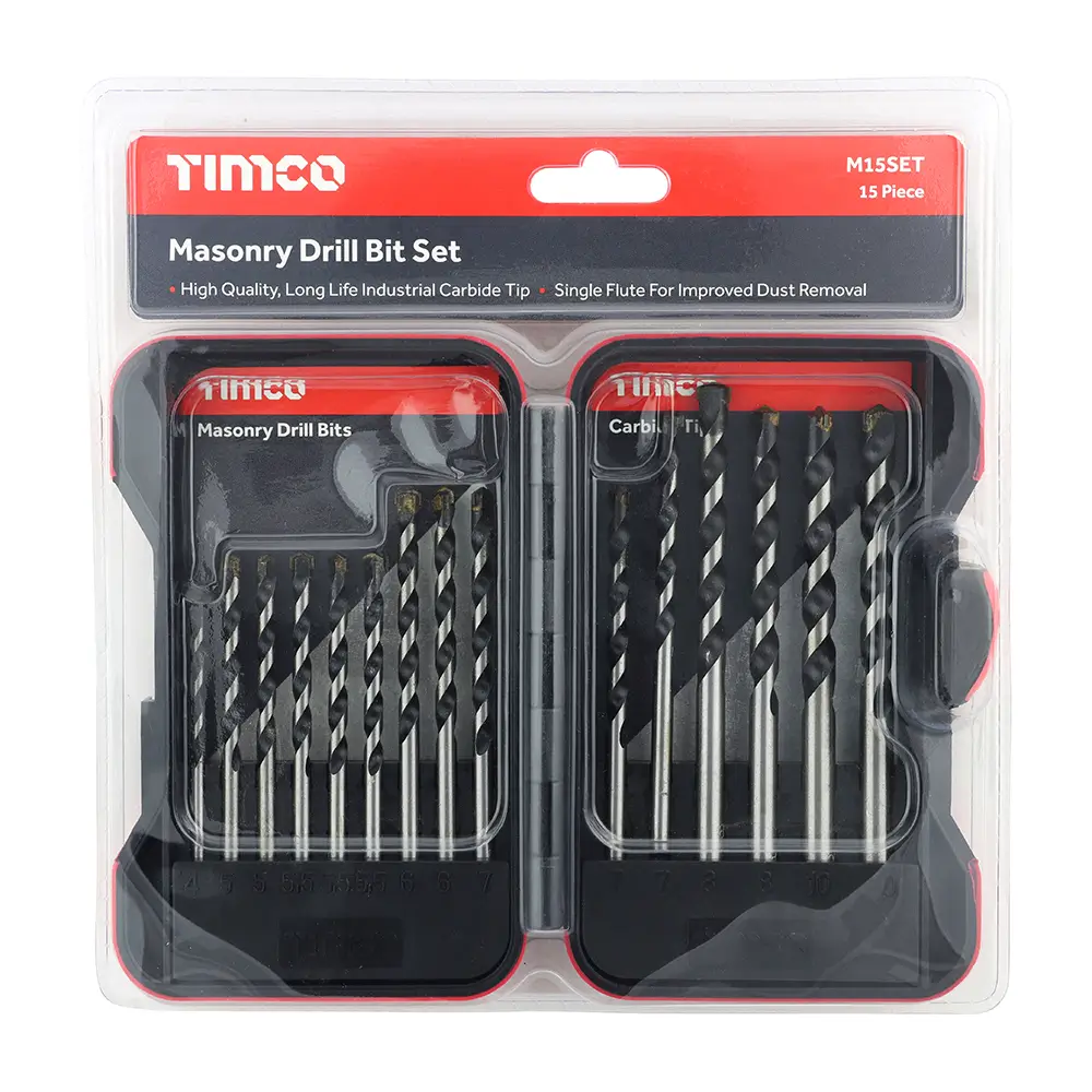 TIMco 15pc Masonry Drill Bit Set M15SET