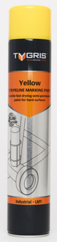 Tygris Line Marking Paint 750ml Yellow