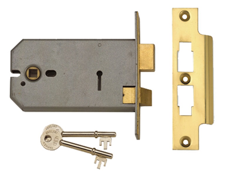 2077-5 3 Lever Horizontal Mortice Lock 124mm