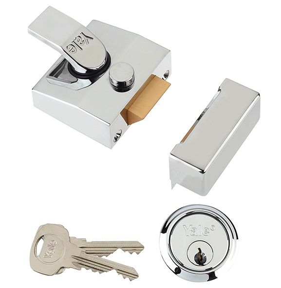 Yale 85 D/Locking Nightlatch Chrome 40mm