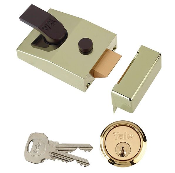 Yale 89 D/Locking Nightlatch Brass 60mm