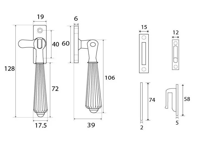 line drawing of from the anvil 45341