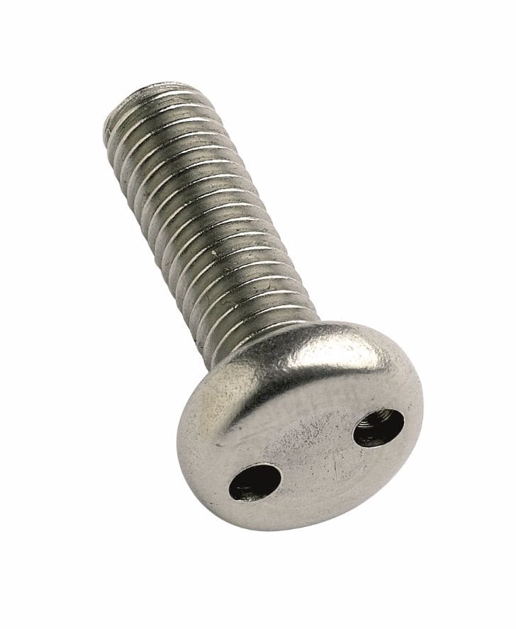 M6 X 40mm Th8 14 A2 Stainless Steel 2 Hole Pan Head Security Screws 