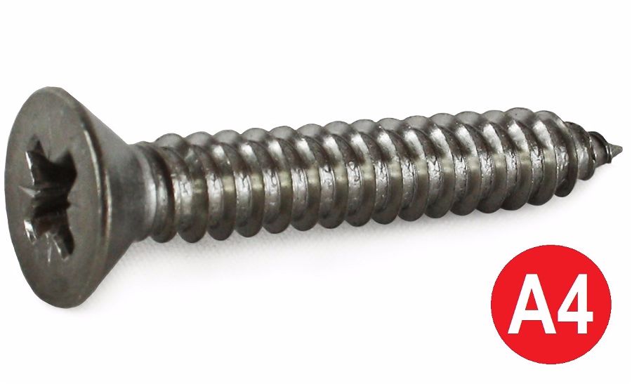 12G X 3//4/" Pozi Countersunk Self Tapping Screws Stainless DIN 7982-50PK