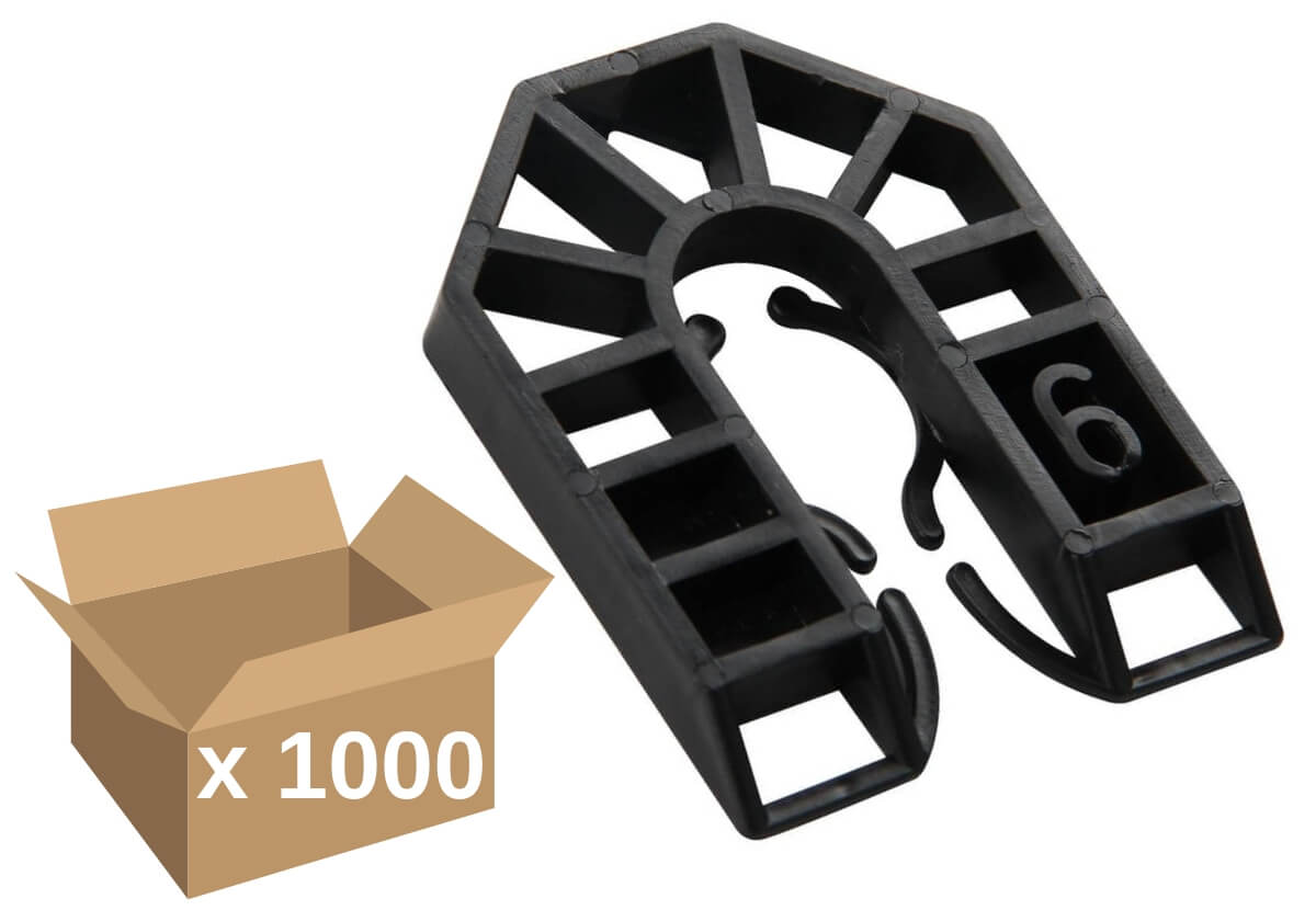 Broadfix® Small Plastic 'U' Shims Black 6mm (Pack of 1000)